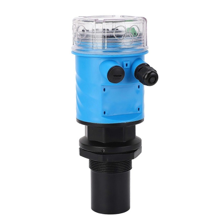 Ultrahangos vízszintérzékelő, LED kijelző, 4-20mA, 24V, ABS, 0.5m