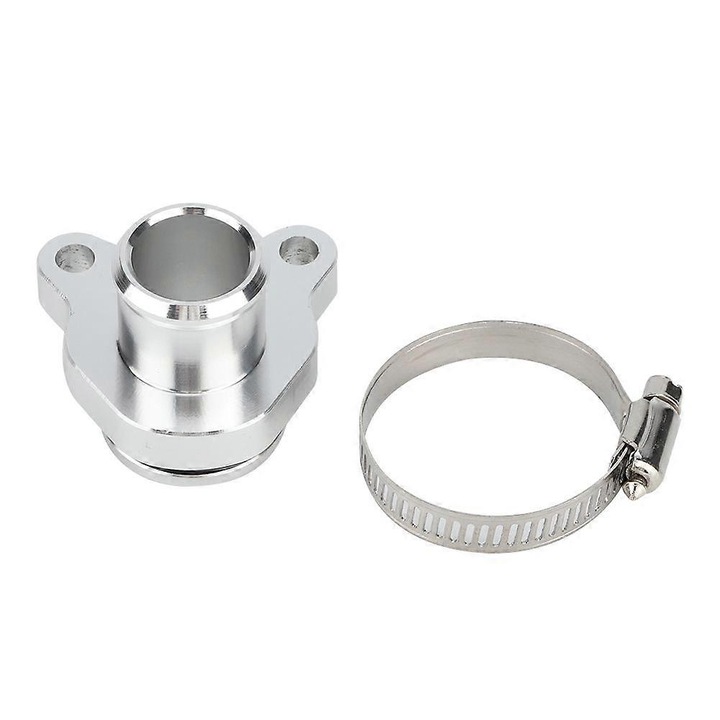 Vízcső csatlakozó, 11537541992/11537544638 csatlakozó BMW 325i/330i/525Xi/528i/530i/335i/X3/Z4 modellekhez, alumíniumötvözetből, optimalizált hűtőfolyadék-áramlás, ezüst, 1 szett
