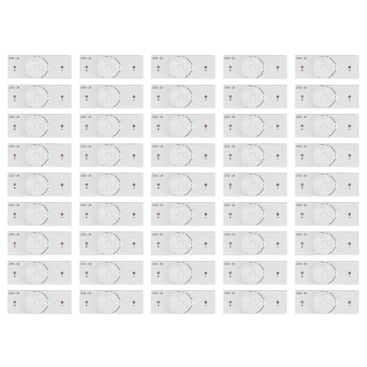 50 db 3V LED lencse készlet, üvegszálas panel, 32x65 hüvelykes LED TV javításához