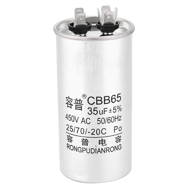 Kondenzátor motor 450V 35uF kerek alumínium 25x70x-20°C