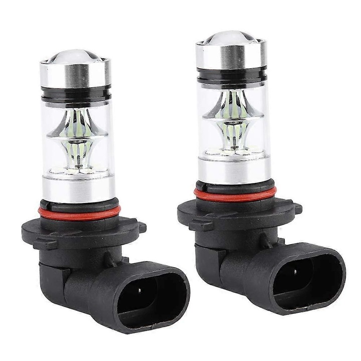 2 darabos készlet, H8/H11 LED izzók autóhoz, 100W, 1800 lm, 360°-os sugárzási szög, kék 8000K