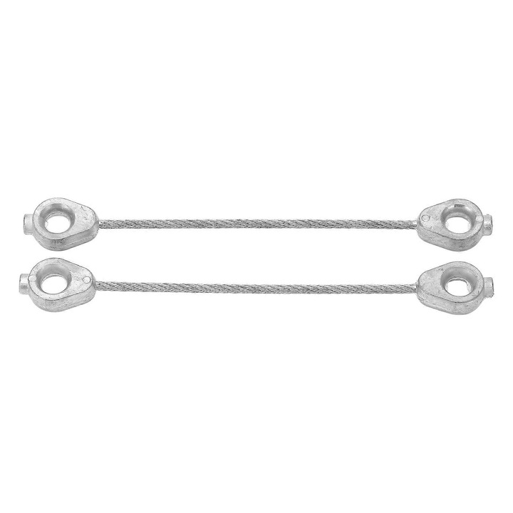 Emelő kábel platformhoz 946 0970, 746 0970, acélból, huzalhossz 10.16 cm, rögzítő furat 8 mm, kompatibilis Cub Cadet RZT17/RZT22/RZT42/RZT50, ezüst, 2 darab