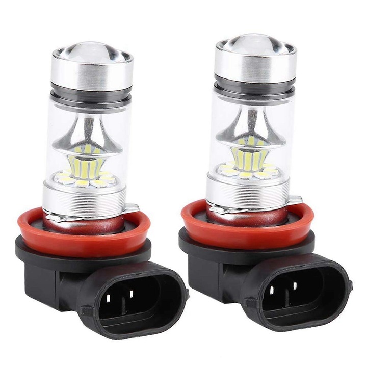 2 db LED autó izzó készlet 100W 6000K fehér 360° H8 H9 H11 53g