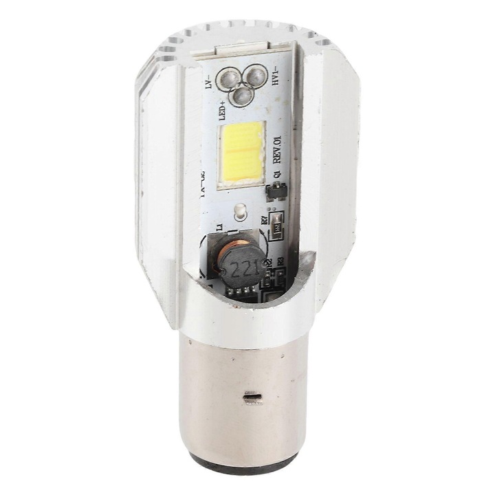 Far motocicleta LED BA20D, alb, 6.5x3.4cm, universal