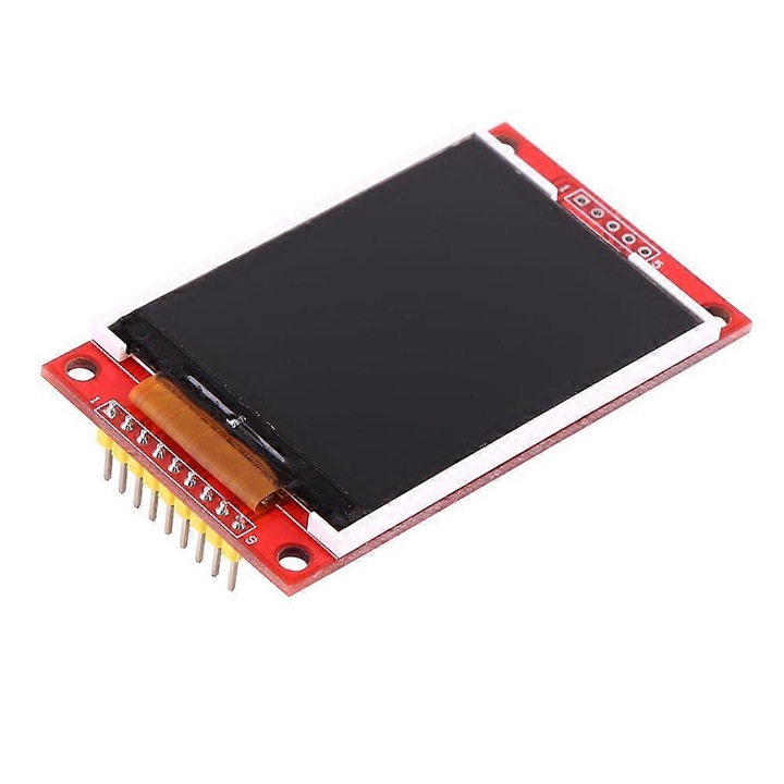 ILI9341 TFT kijelző modul 2.2 inch, 240x320 (RGB), 4-vezetékes SPI interfész, SD kártya foglalat, 3.3V/5V kompatibilis, piros, 1 db