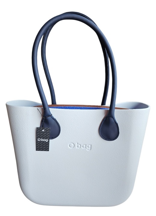 Geanta O Bag Alb Manere Inchis, Alb, 30 x 26 cm