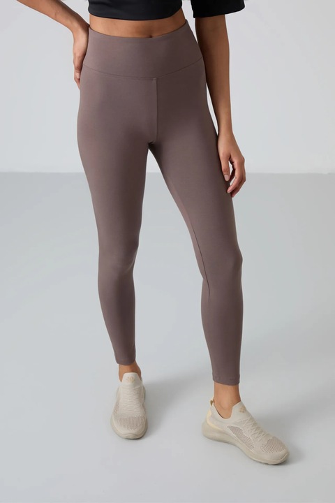 Colanti, TommyLife, talie inalta, elastic, maro mocha, bumbac/elastan