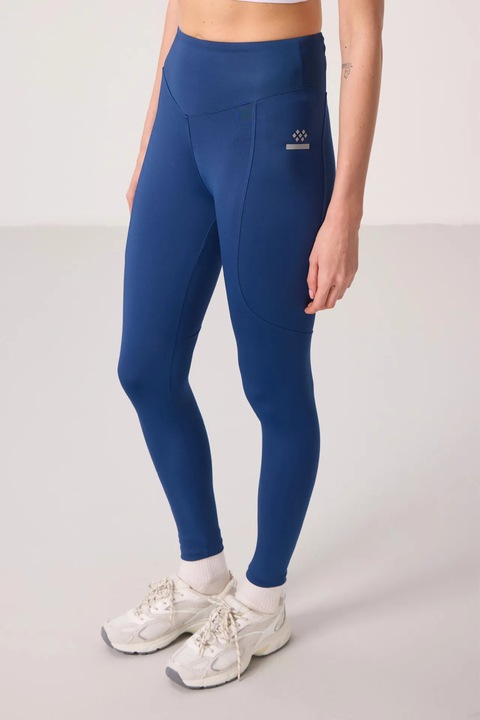Colanti, TommyLife, skinny, talie inalta, albastru cobalt, elastic, 86% poliester/14% elastan