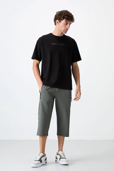Pantaloni scurti, Barbati, Pantaloni trei sferturi TOMMY pentru barbati, Gri ardezie, 2XL INTL