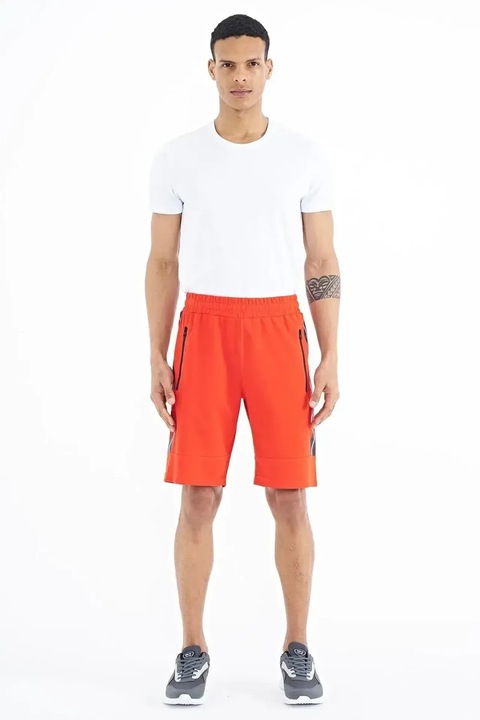 Pantaloni scurti, Barbati, Pantaloni scurti TOMMY din jerseu cu snur, Portocaliu INTL