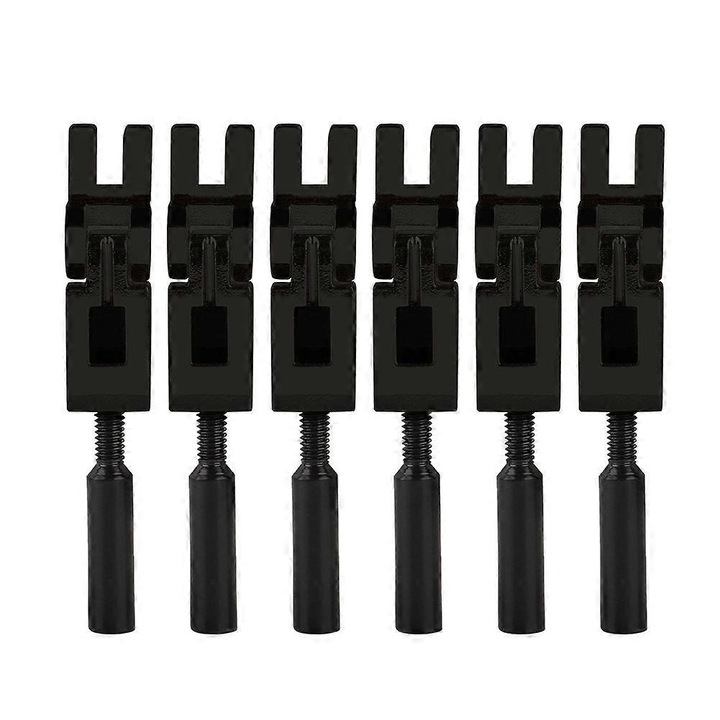 Elektromos gitár tremoló nyereg szett (saddles), cinkötvözetből, rozsdamentes, állítható, magasságok 9-10.5 / 9.5-11 / 10-11.5 mm, kulccsal együtt, Fekete, 6 darab