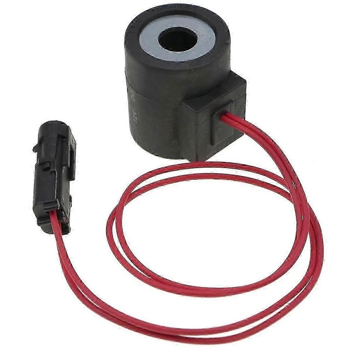 Бобина соленоид/електромагнит 12V за Hydraforce Stems 10/12/16, серия 6359412, правилен конектор без срязвания или снаждания, от устойчива пластмаса, Черен/червен, 1 брой