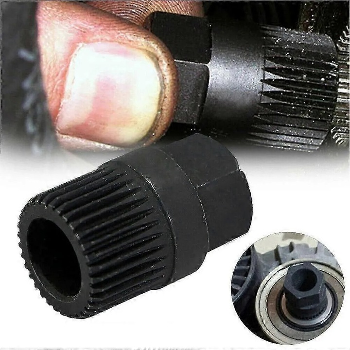 Generátor szíjtárcsa leszerelő szerszám 33 fogas fekete 17x33x30mm