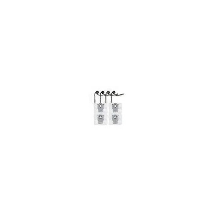 8 darabos kiegészítő készlet Roborock Q7 M5/Q7 L5/Q7 TF/Q10 S5/Q10 X5/Q10 PF/Q10 VF/Q8/Q8 Max Pro Plus porszívóhoz, 4 oldalkefe, 4 porzsák, műanyag, fehér/fekete
