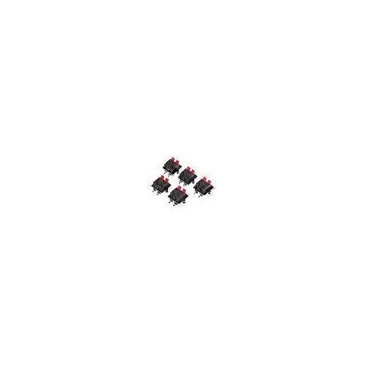 Set 5 conectori panou difuzor 4 pini push negru rosu 37x30mm