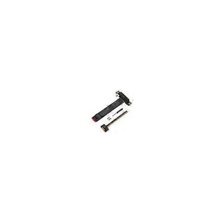 Adaptor M.2 la PCIe, M.2 Key M 2230/2242/2260/2280, PCIe 4X compatibil PCIE 1X/4X/8X/16X, orientare 90/180 grade, contacte placate cu aur, PCB cu cupru gros, Negru, 1 buc