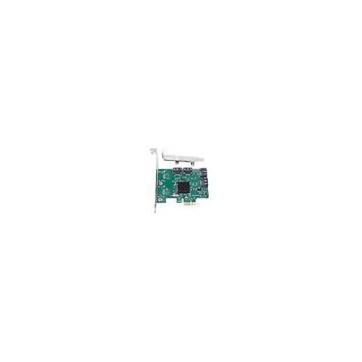 Placa adaptor PCIe la 7Pin 4 porturi, 9x5.6cm, metal si PCB, viteza 5Gbps