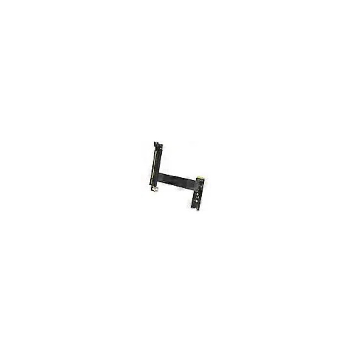 Adaptor M.2 NGFF Key M la PCIe 16x, riser cablu 90° orientare stanga, compatibil NVMe, din PCB, pentru GPU, negru, 1 buc