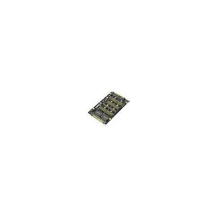 SSD M.2 SFF-8639 adapter NGFF B+M Key-re, PCIe konverzió, PCB kártya, kompatibilis 2230/2242/2260/2280, Fekete, 1 db