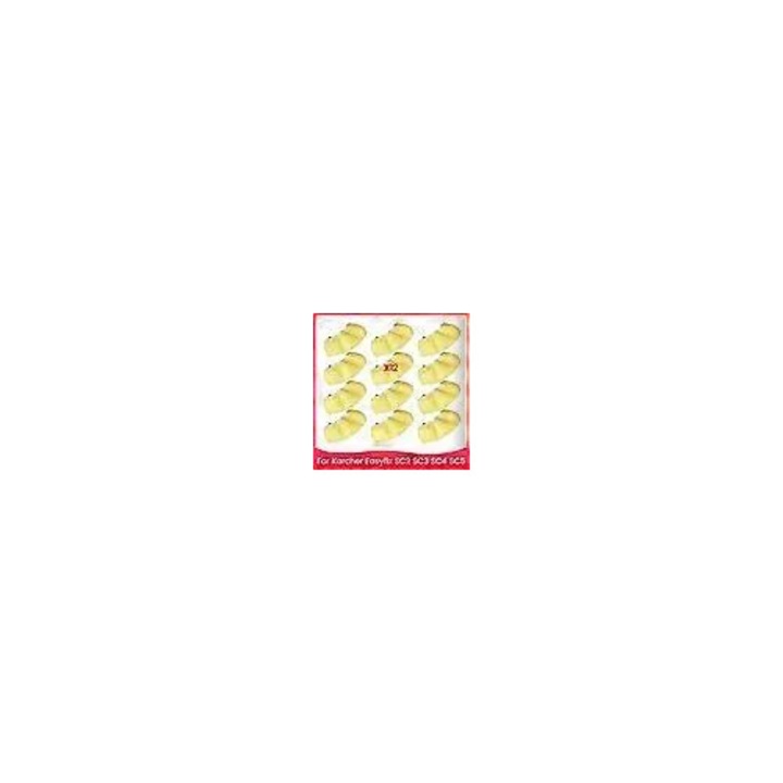 Huse pentru mop aburi compatibile cu Karcher EasyFix SC2/SC3/SC4/SC5, microfibra ultra-fina, cu velur cu bucla, absorbante si reutilizabile, galben, 12 bucati