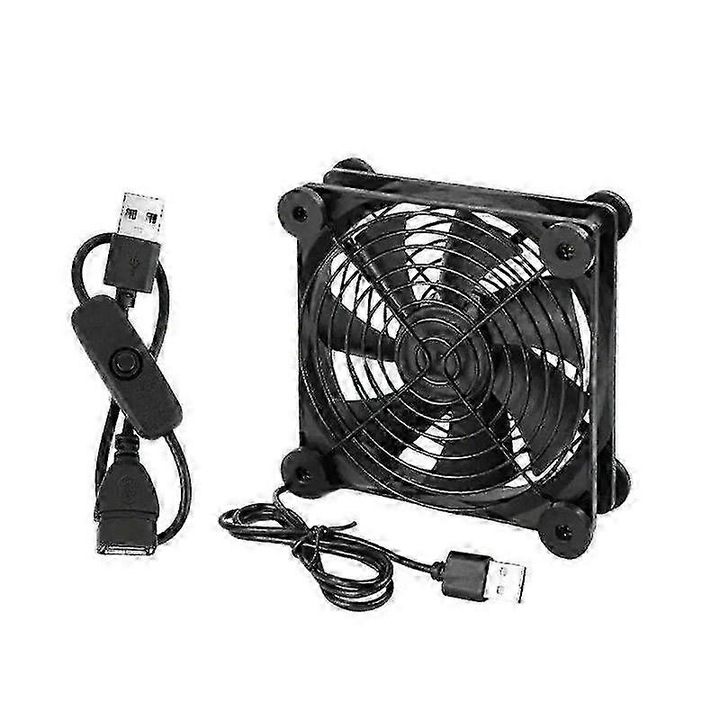 USB ventilátor elektronikus hűtéshez, 12x12x4.2cm, 12x12x8.4cm, szett