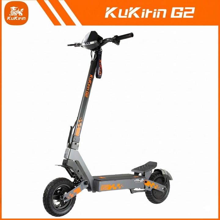 Trotineta electrica KuKirin G2 2026 pliabila, Motor 800W Max, Viteza maxima 45km/h, Autonomie 55Km, Acumulator 15Ah 48V, Roti 10 inch, Negru
