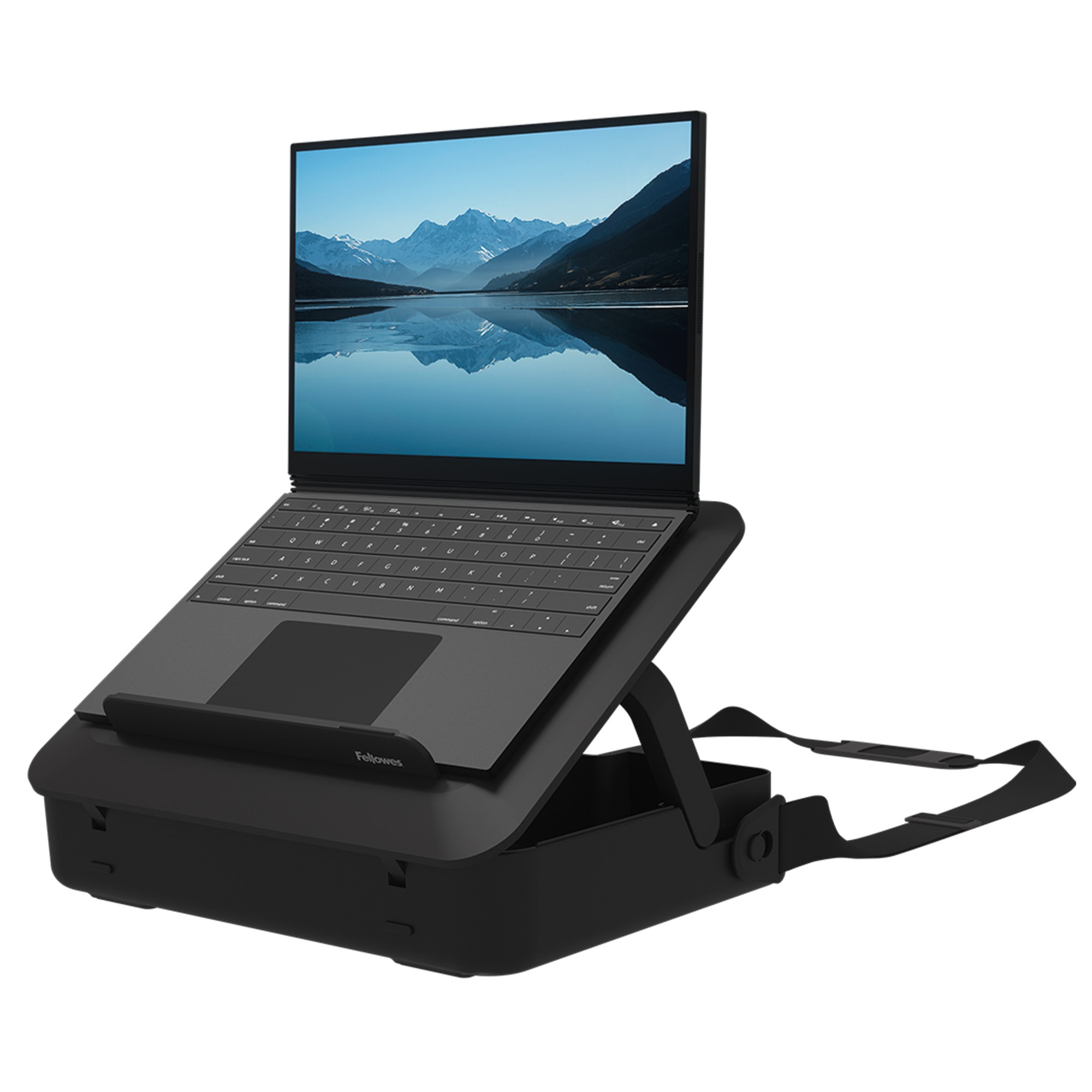 Suport Fellowes și geantă pentru laptop Breyta, 2 în 1, negru