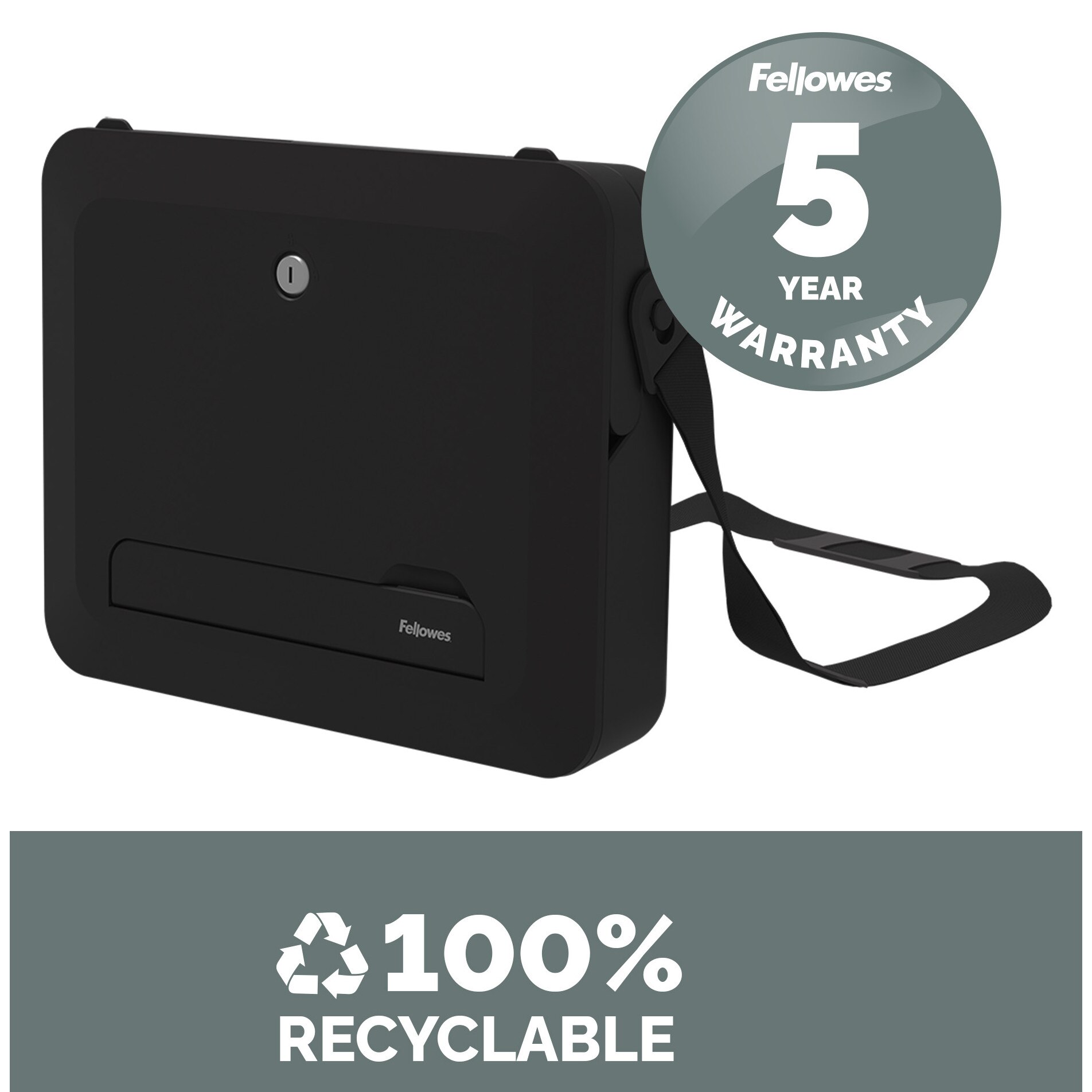 Suport Fellowes și geantă pentru laptop Breyta, 2 în 1, negru