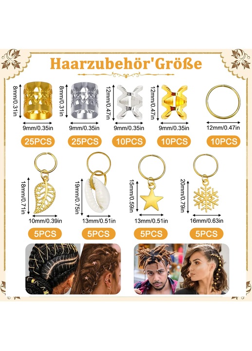 Set 100 accesorii par HERUSI, inele metalice aurii argintii, diverse forme, ajustabile, 1x1cm
