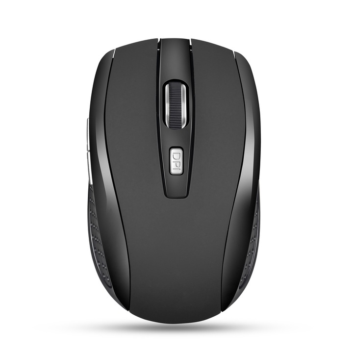 Mouse wireless HERUSI ergonomic negru ajustabil DPI