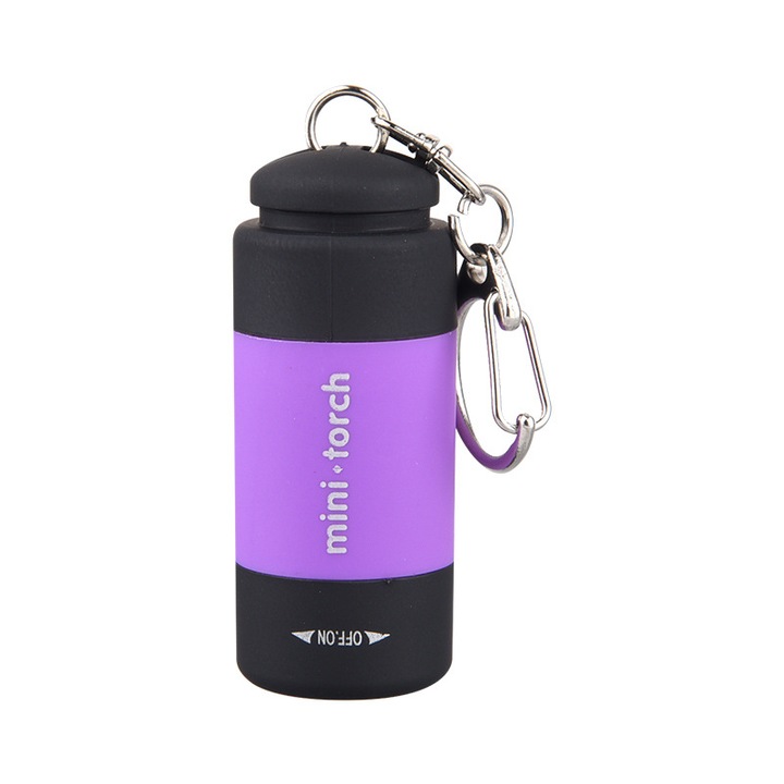 Lanterna portabila HERUSI mini USB reincarcabila, luminozitate superioara, PVC, 36V