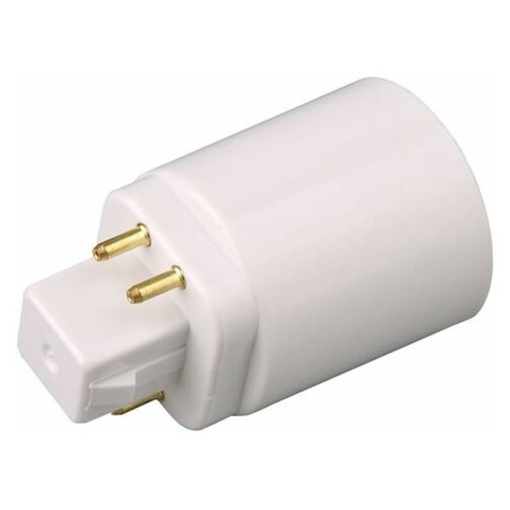Адаптер за LED лампа HERUSI GX24Q към E27 4 пина комплект 2 броя