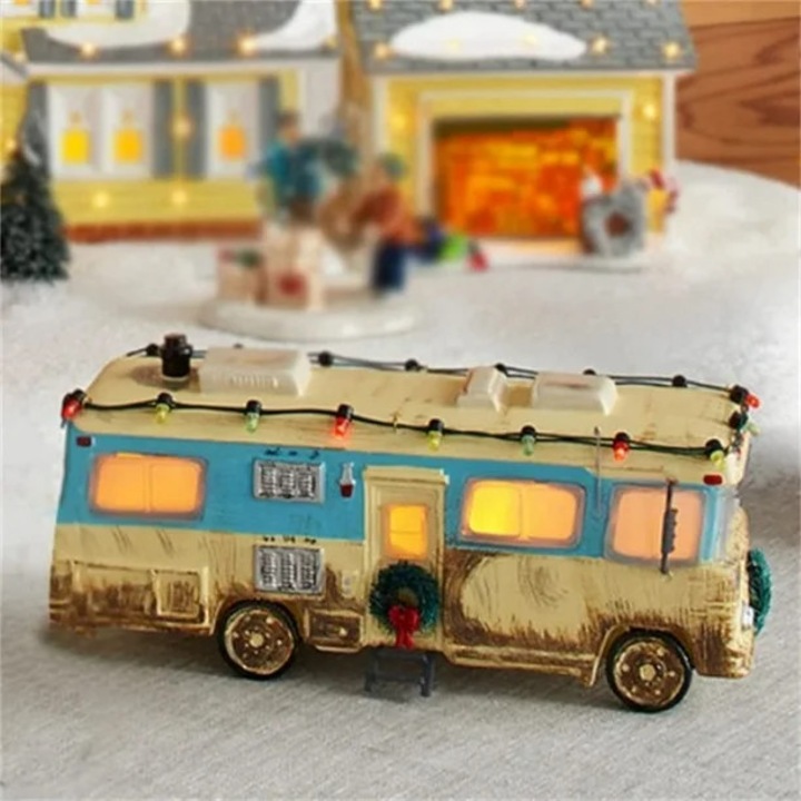 Decor Craciun HERUSI Griswold casa iluminata 20x12x14cm