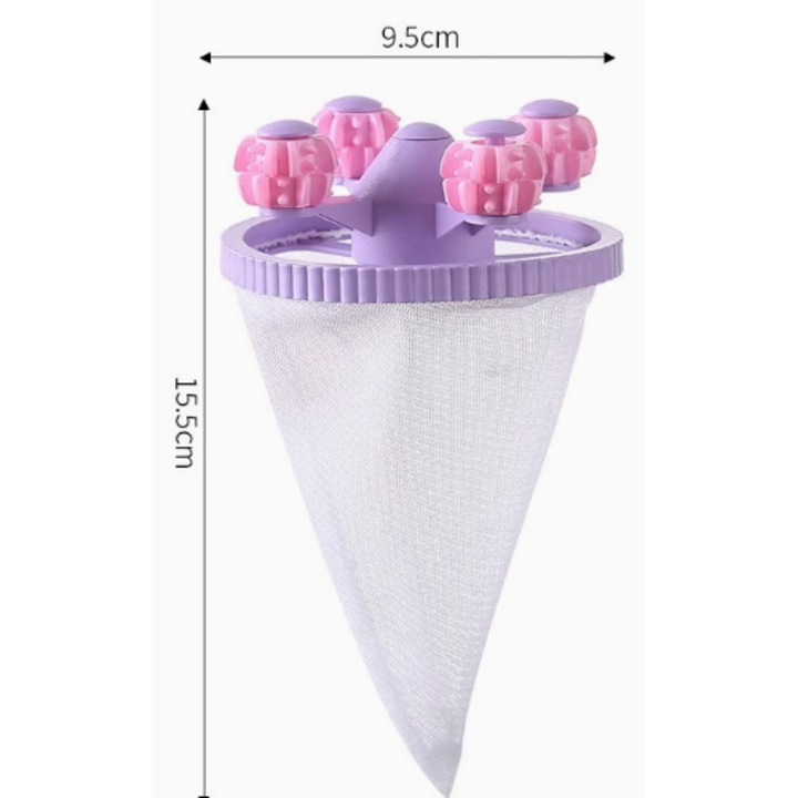 Filtru sac pentru masina de spalat Herusi, reutilizabil, captator scame, universal, alb