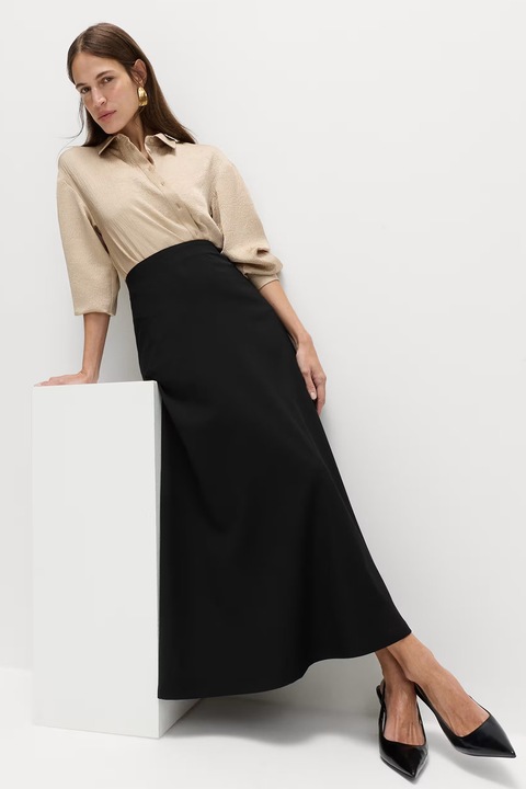Marks & Spencer, Fusta maxi evazata, Negru