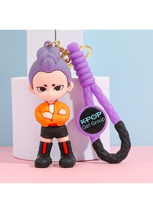 HERUSI Demon Hunter anime PVC kulcstartó 5.9x6.4cm puha