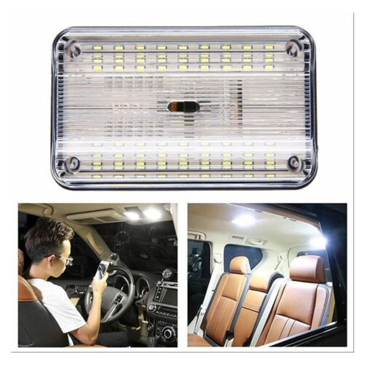Автомобилна крушка HERUSI 12V 36 LED бяла за интериорен плафон 12x4см