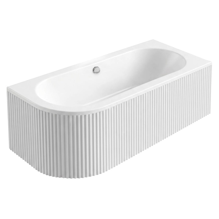 Cada De Colt Rea Orion Stripe 150 Dreapta Alb, 160X75X56Cm