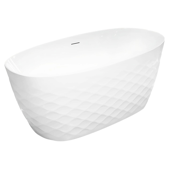 Cada Freestanding Rea Gaja 170 + Dop Pentru Cada Negrualb, 169X81, 5X59, 5Cm