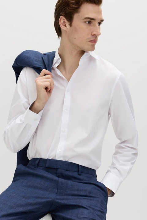Marks & Spencer, Camasa uni regular fit, Alb