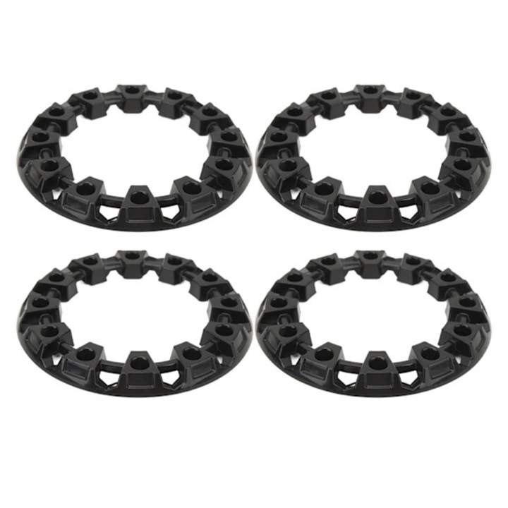 4 darabos készlet, kerékagy sapkák, univerzális ATV-hez és gokarthoz, tartós műanyag, külső átmérő 6 hüvelyk, belső átmérő 170 mm, porvédő sapka 110 mm, fekete
