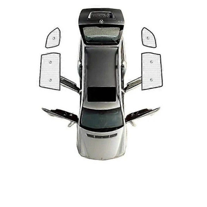 Teljes lefedettségű napellenző/napvédő Mitsubishi Outlander 3 GF/GG/ZJ/ZK/ZL 2012-2020 modellekhez, alumínium fólia, hőszigetelés, megakadályozza a belső tér öregedését, ezüst, szett