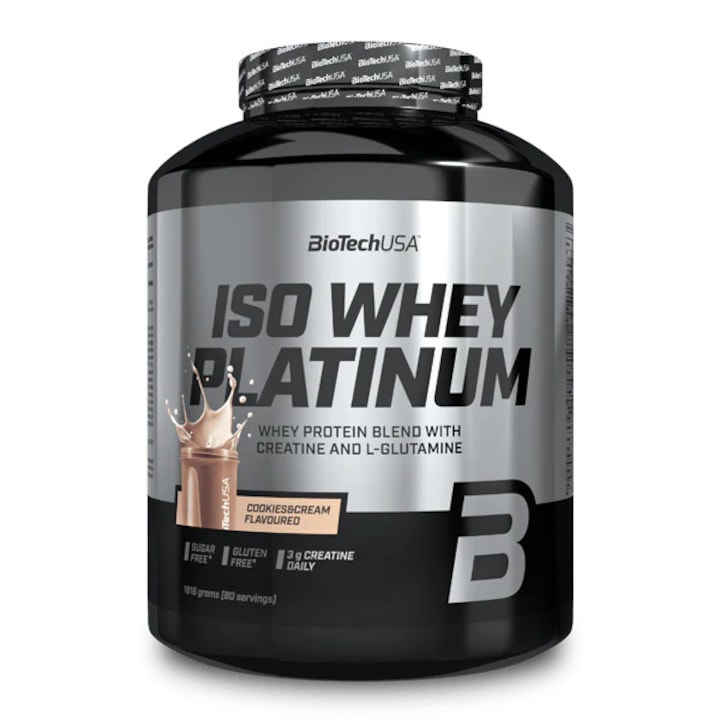 Proteina, Biotech Usa, Iso Whey Platinum, Cookies And Cream, 1816gr