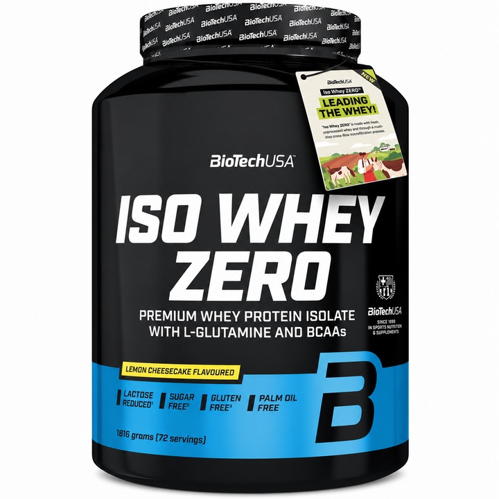 Proteina, Biotech Usa, Iso Whey Zero, Lemon Cheesecake, 1816gr