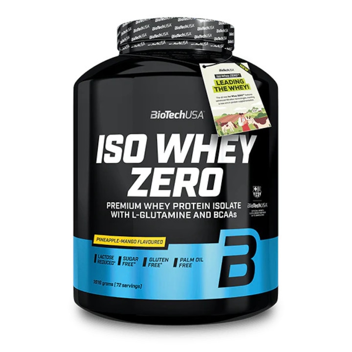 Proteina, Biotech Usa, Iso Whey Zero, Pineapple & Mango, 1816gr