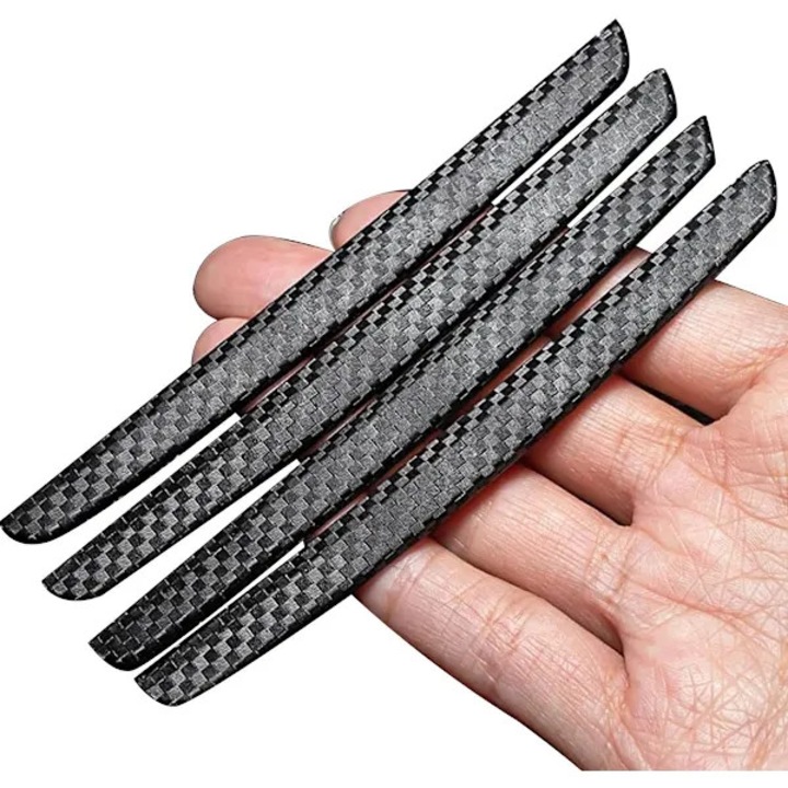 Set 4 bucati, protectii margine usa auto, protector portiera, rezistente la zgarieturi, cu banda adeziva pentru montare, universale, negru