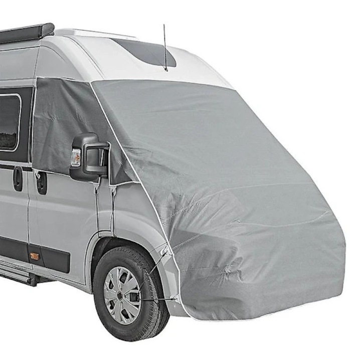Szélvédővédő/szélvédőhuzat Fiat Ducato-hoz 2006.06-tól, 3 rétegű nemszőtt anyagból, rögzítőszalagokkal és UV-védelemmel, Szürke, 1 db