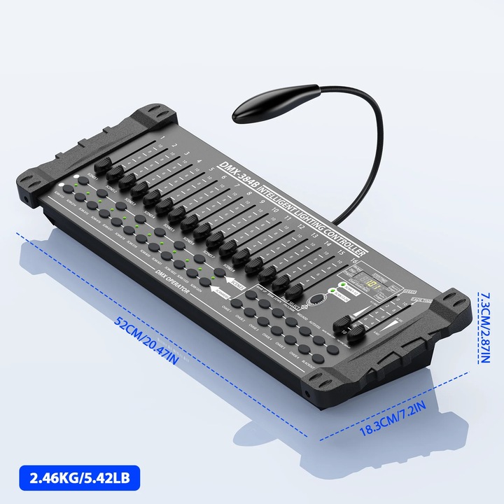 DMX512 контролер, 384-канален пулт, За PAR и Moving Head, 90–240 V, RoHS, Комплект 2 броя, Щепсел ЕС