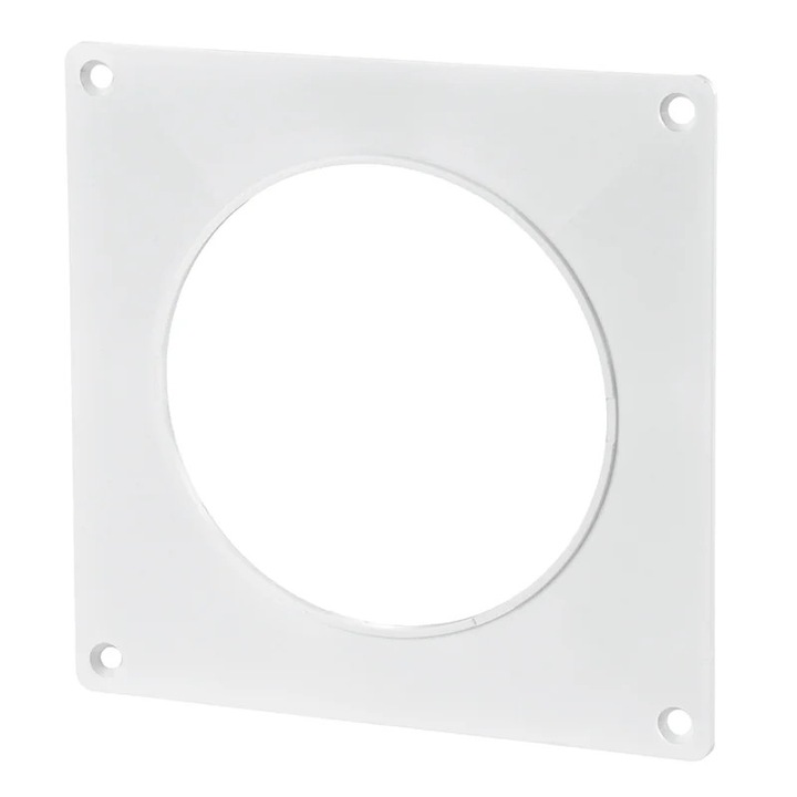 Placa fixare perete, PVC, ventilatie, diam 125mm