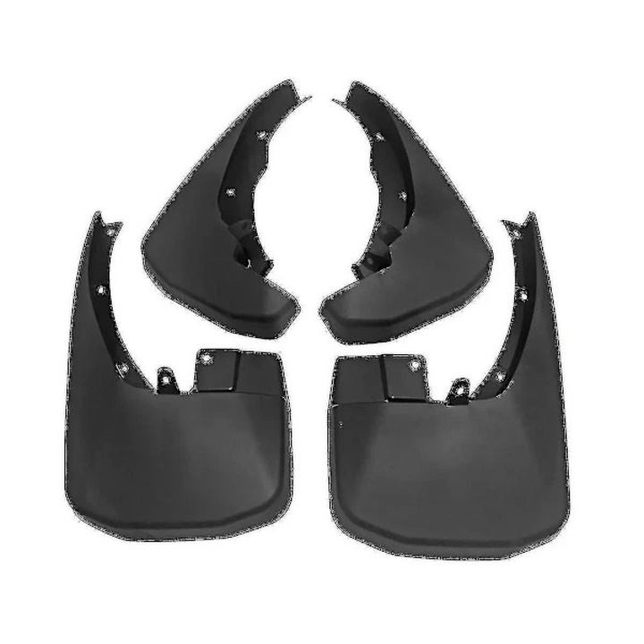 Set 4 bucati, Aparatori noroi pentru Nissan Navara D40 2005-2016, din PP, instalare usoara, rezistente, Negru